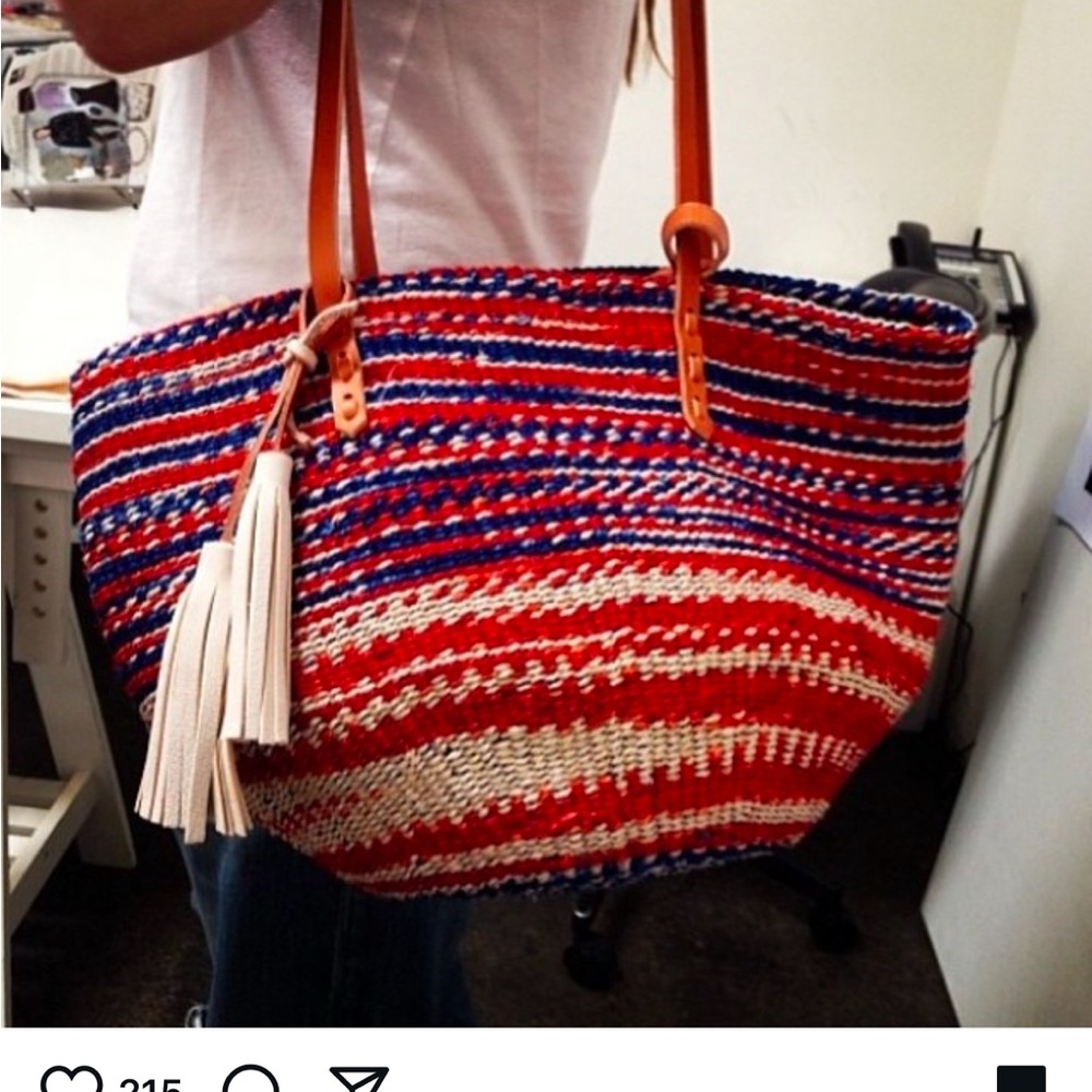 RARE Clare Vivier ‘Kenya’ Woven Tote Bag